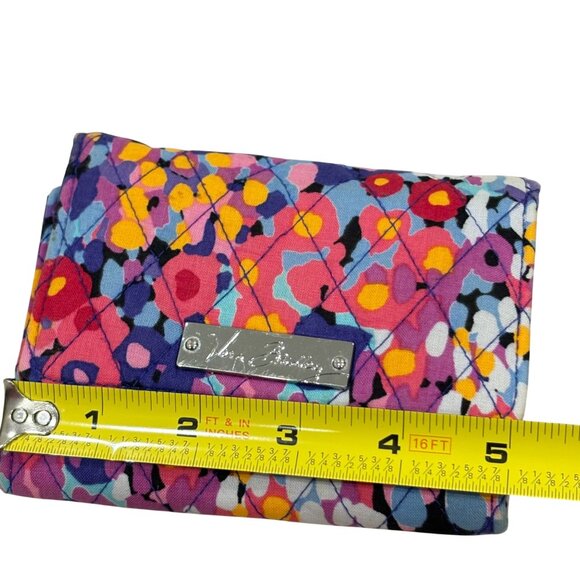 Vera Bradley Quilted Trifold Wallet Impressionista Retired Pattern Cotton - Picture 5 of 5